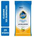 Pledge Multisurface Cleaning Wipes, pH Balanced, Fresh Citrus, 25 Count (Pack of 4, 100 Total Wipes)
