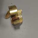 Bokon 100 Pcs Gold Napkin Rings for Wedding Shiny Metal Napkin Holder Study Leaf Shaped Table Decor for Dinner Parties Celebrations Receptions Thanksgiving Easter Christmas