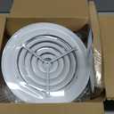 Therwen 2 Set 10 Inch Round Vent Cover Ceiling Diffuser HVAC Vent Duct Cover Replacement with Steel Butterfly Damper Fitting in 10 Inch Duct, Outer Dimensions: 13 15/16"