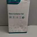 HOMBERKING 10 Pack Borosilicate Glass Meal Prep Containers with Locking Lids, Glass Food Storage Containers Set, Airtight Lunch Bento Boxes, BPA-Free & Leak Proof, 36oz & 14oz, Freezer, Oven Safe (Black)