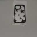 Compatible for iPhone 16 Case Cute - Durable Shockproof 6.6 ft Drop Impact Phone Case - Black Funny Five-Pointed Star Design for iPhone 16 6.1"