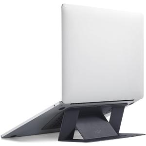MOFT Laptop Stand for Desk, Adhesive MacBook Computer Stand with 2 Adjustable Viewing Angles, Foldable and Portable Laptop Riser Compatible with 11"-16" Laptops, Black (Adhesive Version)