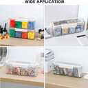 Yesesion 2 Pack Card Storage Box for Top Loader, Clear Display Case with Lid and Handle for Collectible Trading Baseball Football Game Card, Portable Art Crafts Organizer