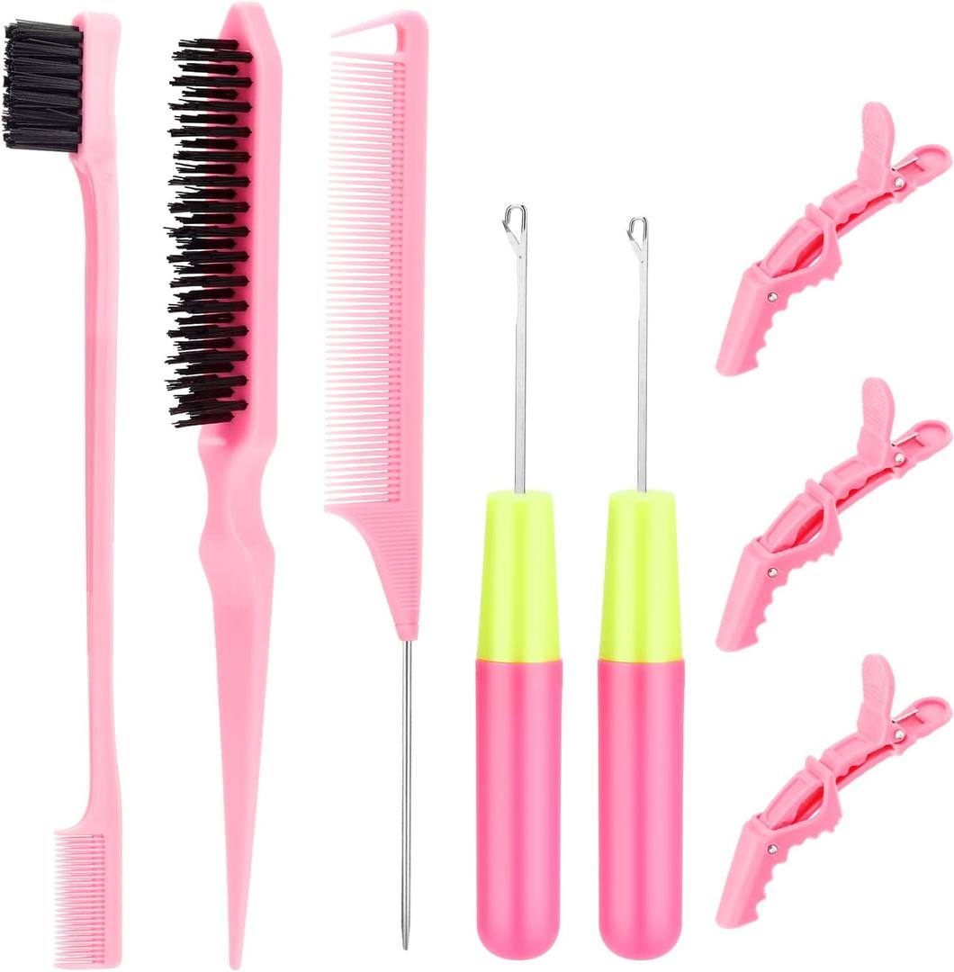 SWEET VIEW Crochet Hooks for Hair Set with 2pcs Different Size Crochet Needle, Latch Hook for Passion Twist Crochet Hair Extensions