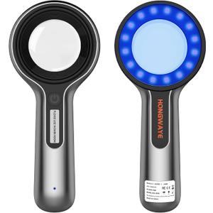 Woods Lamp Skin Analyzer, Easy to Hold and Carry Around, Woods Lamp Cat Ringworm, Detect All Kinds of Skin Conditions, No Special Training Required (2000 mAh Rechargeable Battery)