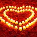 Acejoz Rose Petals and Candles Set, 6000 Pieces Fake Rose Petals and 72 Pieces Heart Candle Lights for Bedroom Romantic Decorations for Special Night, Wedding, Anniversary, Valentines Day