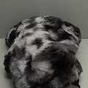 Amlie Home Faux Fur Throw Blanket for Couch, Ultra Soft Fuzzy Plush Bubble Throw for Sofa, Living Room & Home Decor, 50"x60", Tie-dye Black