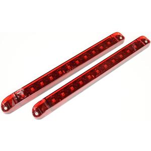 Autosmart 2PCS Red 17" 11 LED Trailer Light Bar Sealed Stop Turn Tail Park Brake Light Truck Trailer Clearance Marker ID Bar