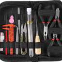 D-FLIFE 19pcs Jewelry Making Tools Kit with Zipper Storage Case for Jewelry Crafting and Jewelry Repair (19pcs)