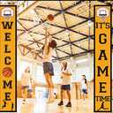 Basketball Party Supplies Hanging Porch Sign - Sport/Basketball Birthday Party Decorations Favors Indoor Outdoor Welcome Banner Door Signs