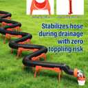 RV Sewer Hose Support, 20FT Heavy-Duty Camper Waste Hose Holder with 9 Foldable Sections, Adjustable & Stable Waste Drainage Support with Strap, Stackable & Weather-Resistant, Orange(Patent Pending)