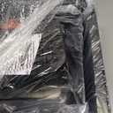 Stainless Steel Litter Box with Lid,Front Entry Top Exit Kitty LitterBox,Extra Large Enclosed Metal Cat Box with Litter Scoop & Litter Mat-Black