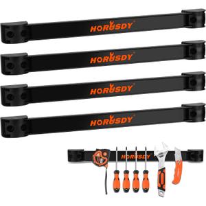 HORUSDY 12" Magnetic Tool Holder Strip, 4-Pack Tool Magnet Bar for Garage Organization, Shop Organization, Mounting Screws Included.