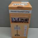 Cordless Lotus Flower Table Lamp, 5200mAh Rechargeable Battery Operated Portable Lamp, 3-Color Dimmable Touch Control Small Desk Lamp for Bedroom, Office, Kitchen, Nightstand,Room Decor (Flower Amber)