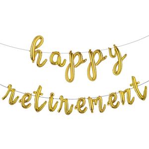 Set of 15 Happy Retirement Balloons Party Decorations The Legend Has Retired Balloons Happy Retirement Banner Balloons (L RETIREMENT GOLD)