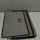 PRANDOM Large Foldable Storage Bin with Lid [1-Pack] Linen Fabric Decorative Storage Box Organizer Containers Basket Cube with Handles Divider for Bedroom Closet Office Living Room (17.7x11.8x11.8) (Gray)