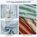 Melodieux Blue Sheer Curtains 84 Inches Long 2 Panels for Bedroom Living Room, Natural Cotton Textured Light Filtering Window Sheer Curtains, Rustic Rod Pocket Crinkle Voile Drapes, 52" W x 84" L