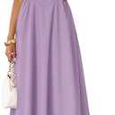 ZESICA Women's Summer Sleeveless Halter Midi Dress 2026 Off Shoulder High Waist Flowy Formal Wedding Guest Long Dresses Medium