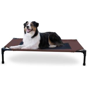 K&H Outdoor Elevated Dog Bed for Medium & Large Pets, Chocolate, 42x30in