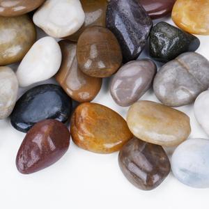 Pulovin 30 lbs River Rocks for Plants, 1-1/2 inch Decorative Garden Rocks Outdoor Landscaping, Large Polished Natural Stone for Walkways, Yard, Vases, Crafts