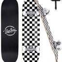 BELEEV Skateboards for Beginners, 31 x 8 inch Complete Skateboard for Kids Teens Adults, 7 Layer Canadian Maple Double Kick Deck Concave Cruiser Trick Skateboard with Multifunction Skate T-Tool