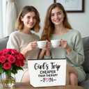 6 PCS Girls Trip Gifts Favors 2026 Girls Weekend Gifts for Women Bestie Gifts Friend Gifts Girls Trip Favors for Her Sister Niece Friendship Holiday Vacation Makeup Bag Weekend Bags for Women