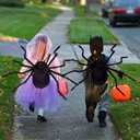 Giant Realistic Spider Costume & Decor - Outdoor/Indoor Giant Spider Props with Straps for Kids' Halloween Parties & Haunted Houses