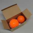 Massage Ball Set, Spiky Ball & Lacrosse Ball for Body Massage, Muscle Relief, Deep Tissue, Myofascial Release, Massager for Neck, Shoulder, Back, Foot or Muscle Tension - Orange