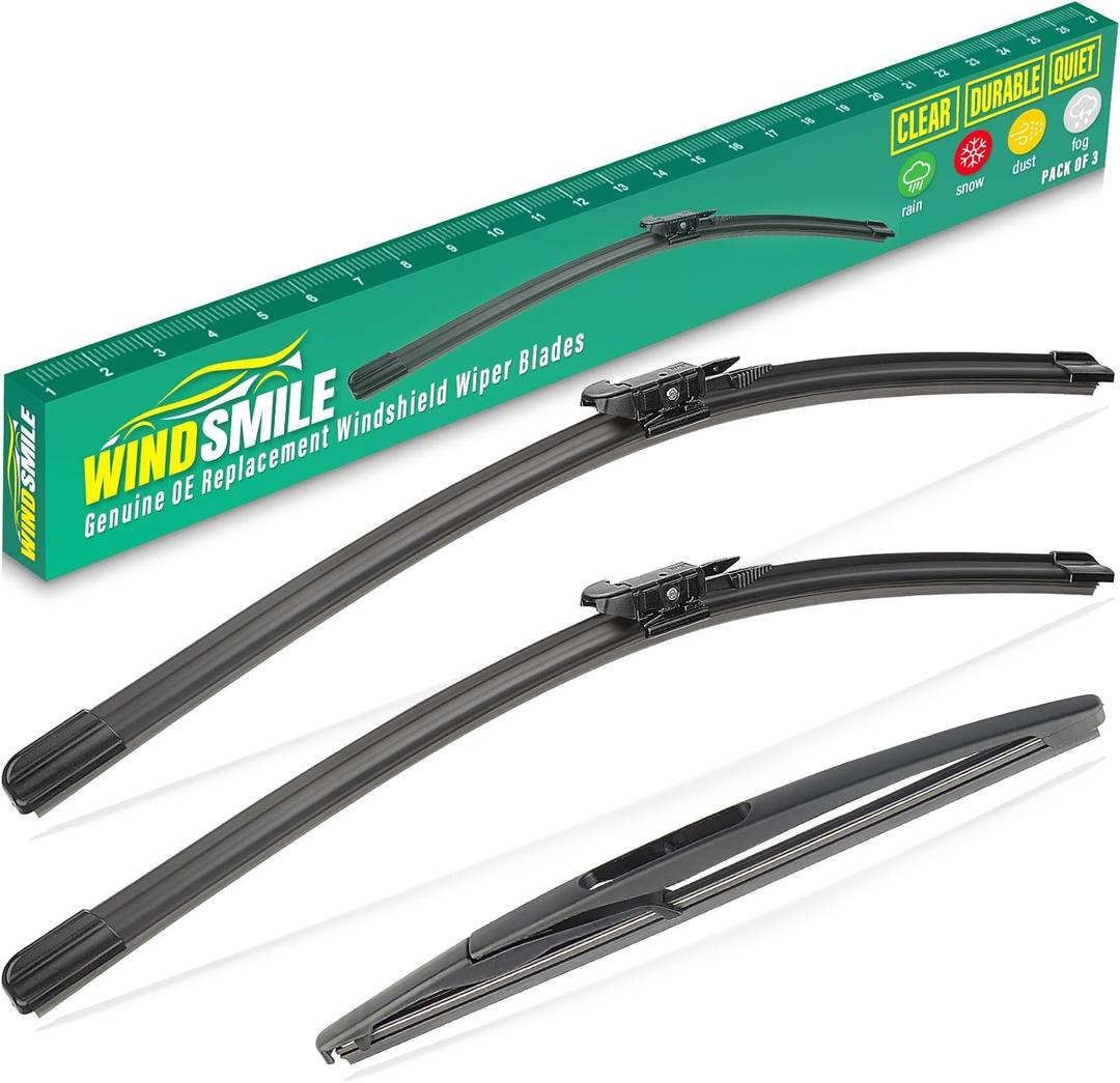 26" 15" 11" Windshield Wiper Blades Replacement for Chevrolet Chevy Sonic 2012 2013 2014 2015 2016 2017 2018 2019 2020 Premium All Weather Front Rear Wipers Set - OEM Quality (Pack of 3)