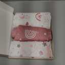 Baby Bedside Bassinet Sheets Fitted Girl, 33x20 Compatible with Baby Delight Dream On Me & Most Rectangle Bedside Sleeper Bassinet Mattresses, Super Soft Microfiber Pink Rainbow