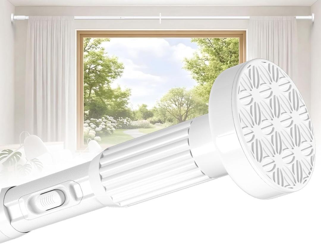 White Tension Curtain Rod 41-166 Inch Outdoor Curtain Rod No Drilling 1pcs
