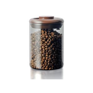 10 oz Coffee Canister, Airtight Glass Coffee Container for Ground Coffee & Beans, UV-Resistant Borosilicate Jar with CO2 Valve, Pop-Top Lid for Coffee Bar & Kitchen Counter