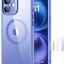 ESR for iPhone 16 Case, Compatible with MagSafe, Shockproof Military-Grade Protection, Magnetic Phone Case for iPhone 16, Classic Hybrid Case (HaloLock), Clear, Blue