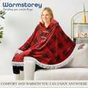 Warmstorey Poncho Wearable Blanket Mama Hooded Blanket Birthday Gift for Mom  Cozy Gift from Daughter, Son, Or Husband