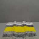 MIULEE Yellow Grey Bathroom Toilet Rug, U Shaped Contour Rugs, Absorbent Bath Mat with Non Slip Back and Thick Microfiber Machine Washble, 20'' x 20''
