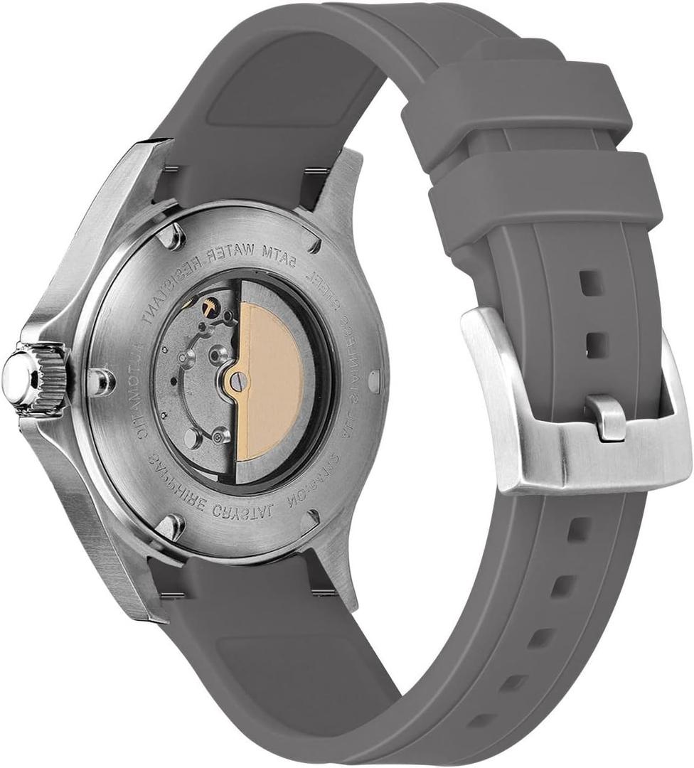 Kai Tian 18mm 20mm 22mm 24mm Curved Ends Silicone Watch Band, Premium Soft Silicone Adjustable Black Watch Bands Replacement Rubber Watch Strap for Women Men (Gray)