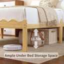 FSCHOS 14 Inch High Bamboo Twin XL Bed Frame, Platform Wood