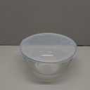 4.7 Qt Extra Large Glass Mixing Bowls Clear Glass Salad Cooking Bowls for Kitchen Salad Bread Storage