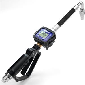 Air Operated Oil Control Valve Digital Meter Pneumatic Fuel Dispensing Nozzle Heavy Duty Oil Transfer Gun Controller 1/2BSP 70Bar 50GPM