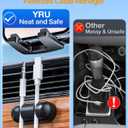 YRU Phone Holders for Your Car [2026 Upgraded Military Metal Hook], Cellphone Holder Car[No Fear of Bumps] Vent Phone Mount Truck Compatible with iPhone17 16 15 14 13 12 Samsung Android, Black