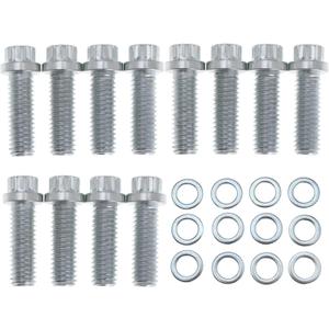 Intake Manifold Bolt Kit for Chevy for Chrysler V8 SB V6 Blazer SBC and 90A Small Block Replace 38400 Set of 3/8" and 1-1/8"