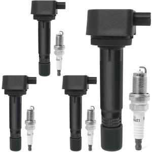 Set of 4 Ignition Coil Packs & Iridium Spark Plugs Compatible with 1.8L 2006 2007 2008 2009 2010 2011 Honda Civic 1.8L L4 Replace UF582, 5C1637, E1082, 30520RNAA01, IC662, C1580