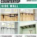 Free Hanging Side Wall Floating Shelf Bracket 3 Pack 18 Inch Heavy Duty Countertop Support Bracket for Breakfast Bars Cabinet Granite Countertops with No Knee Wall or Pony Wall