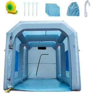 VEVOR Inflatable Paint Booth, 13x10x9ft Inflatable Spray Booth, 950W High Powerful Blower Spray Booth Tent, Car Paint Tent Air Filter System for Car Parking Workstation Motorcycle Garage