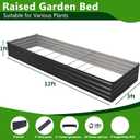 2PCS 12x3x1ft Galvanized Raised Garden Bed,Outdoor Planter Box Metal Patio Kit Planting Bed for Vegetables Flowers Herb,Black