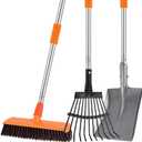 Chicken Poop Scooper Shovel Rake Scrub Brush for Chicken Coop Supplies Accessories for Cleaning