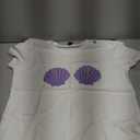 Mermaid Purple Seashell Bra Cartoon Graphic TShirt, Size: M