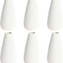 YANLING 6 Pack Small White Vase for Home Decor, 5 inch Modern Ceramic Vases for Pampas Grass, Boho Vase White Vases for Dried Flowers, Wedding Dinner Table Party