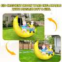 Dawdix 5FT Ramadan & Eid Mubarak Inflatable Decorations with LED Lights, Outdoor Ramadan Yard Decor with Crescent Moon & Replaceable Banners