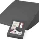 CirclesHome Wedge Pillow Cover 100% Cotton, Zippered Wedge Pillow Case Protector, Soft, Hypoallergenic & Breathable -Dark Grey, (25Wx26Lx7.5)